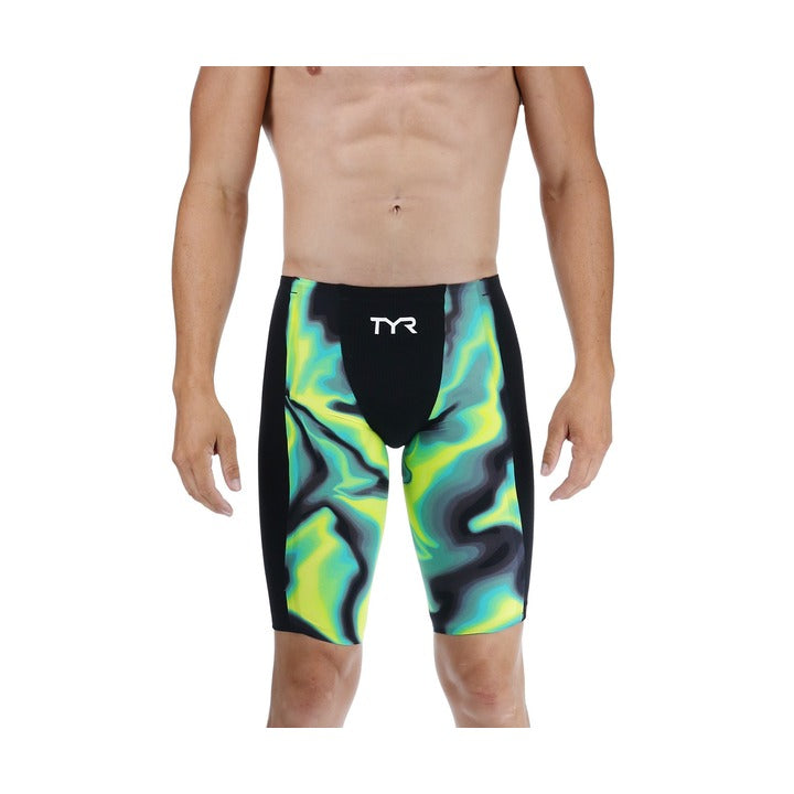 TYR Men's Shockwave High Waist Technical Jammer Swimsuit - Infrared