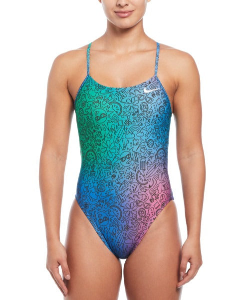Nike Hydrastrong Multi Print Cut Out One Piece FW 2023