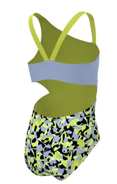 Nike Girls Shred Camo Asymmetrical Monokini