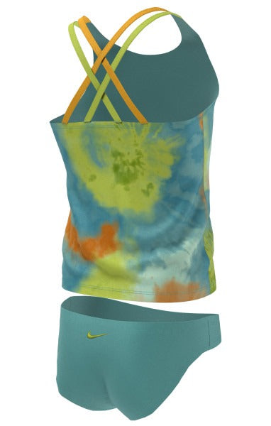 Nike Girls Tie Dye Spiderback Tankini Set
