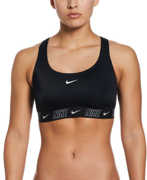 Nike Women Fusion Logo Tape Racerback Bikini Top