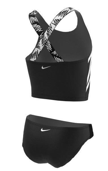 Nike Girls Script Logo Crossback Midkini Set