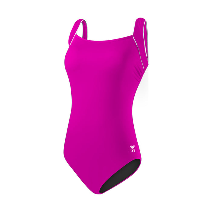 Tyr Solid Square Neck Tank Swimsuit