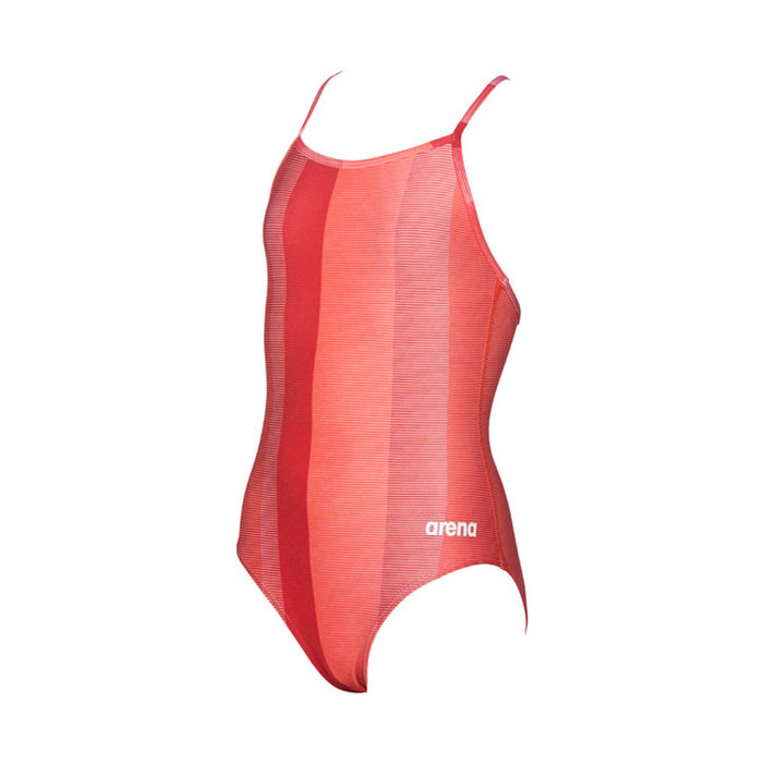 Arena Girl's Blended Stripe Maxlife Light Drop Back Swimsuit