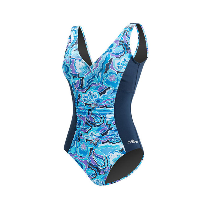 Dolfin Fitness Swimsuit IRIS BLUE V-Neck