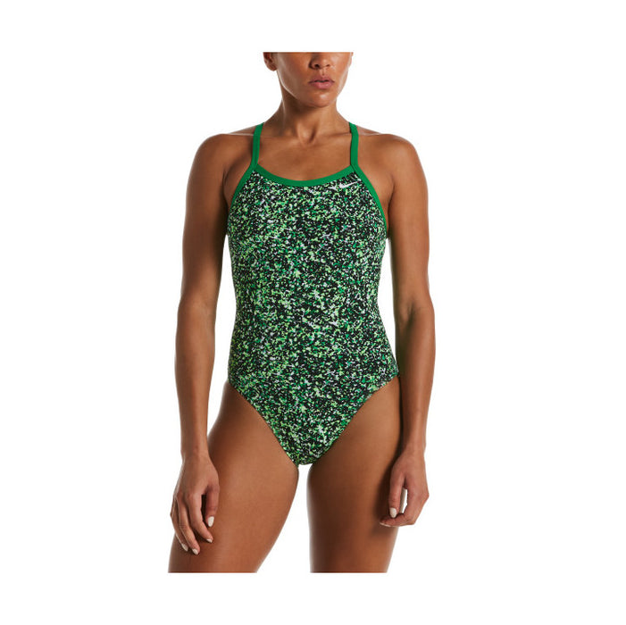 Nike One Piece Swimsuit Pixel Party Crossback