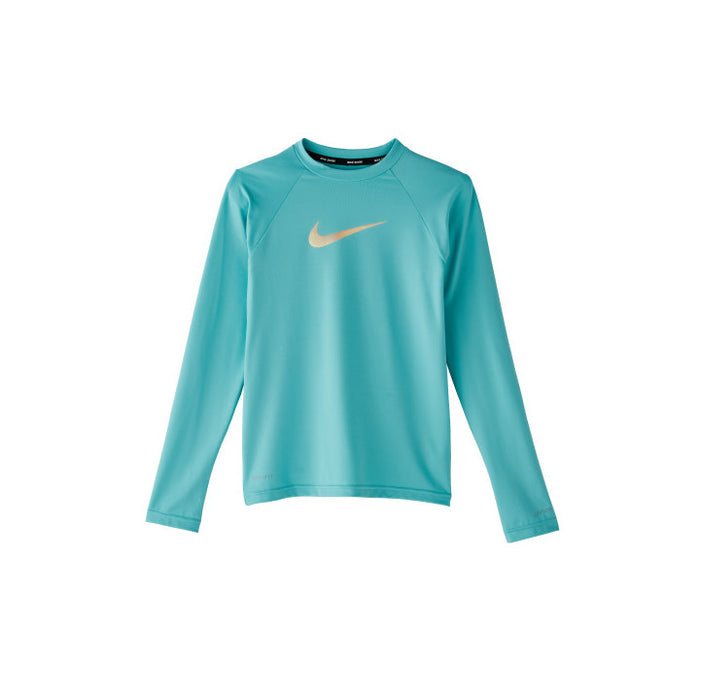 Nike Girls Swoosh Long Sleeve Hydroguard Swim Shirt
