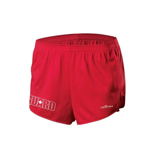 Womens Solid Red Guard Cover-Up Shorts