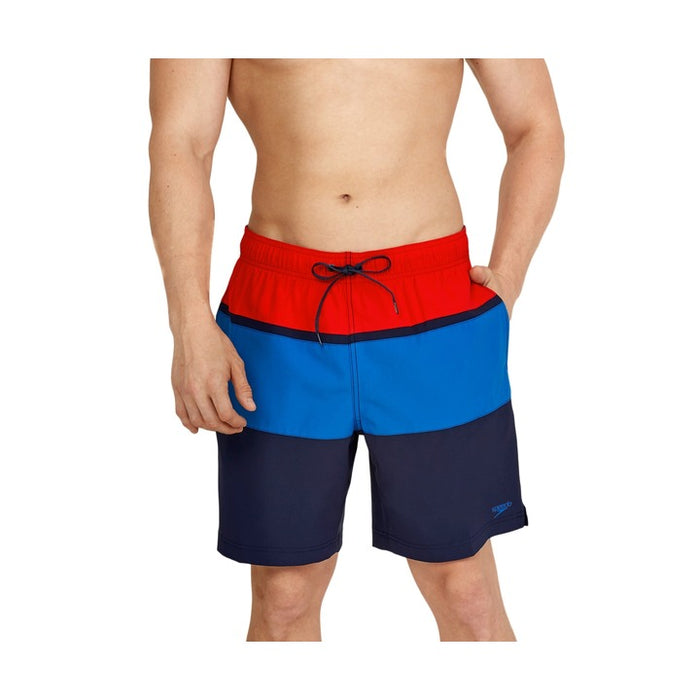 Speedo Men's Standard Swim Trunk Mid Length Redondo Stripe
