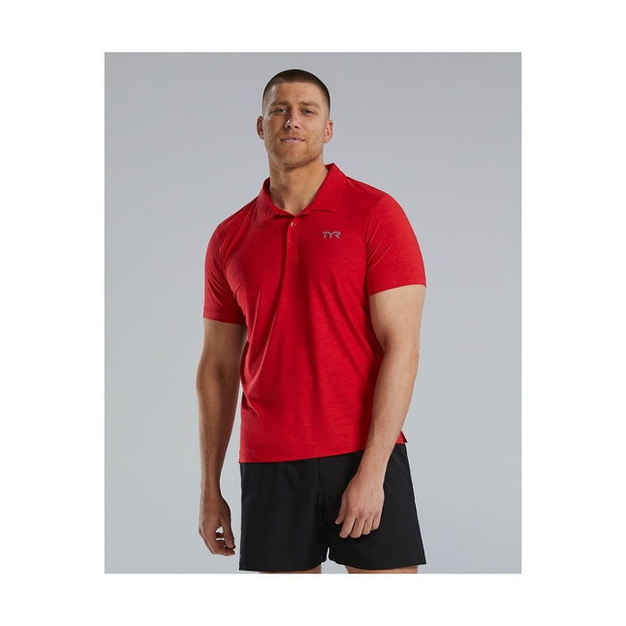 Tyr Men's ClimaDry Short Sleeve Polo- Solid