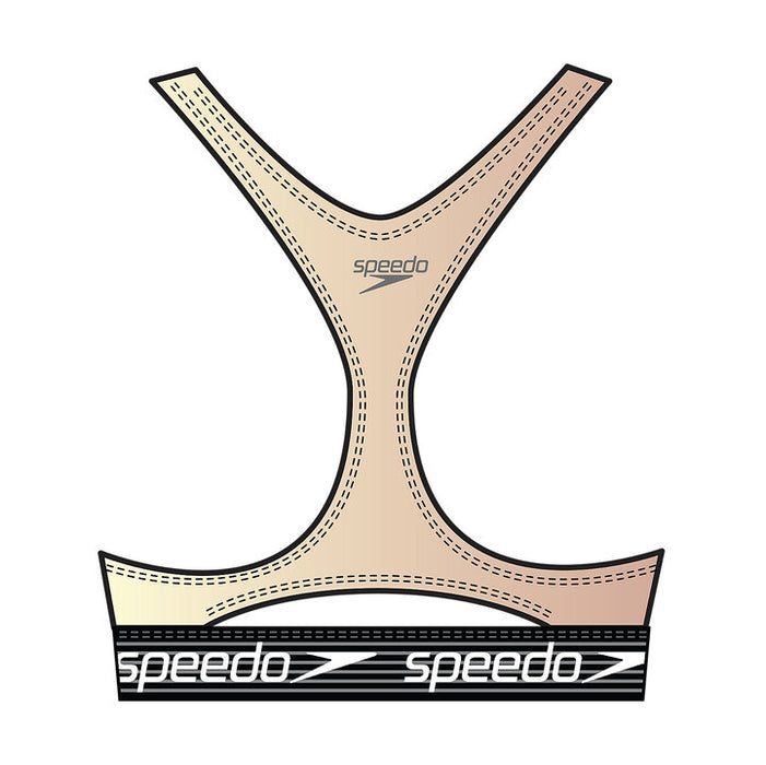 Speedo Gold Logo Bikini Top
