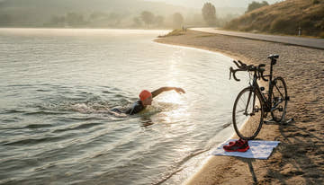 Beginner triathlete preparing for a sprint race