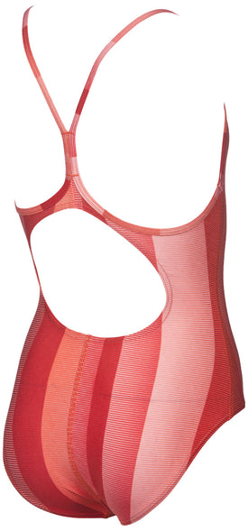 Arena Girl's Blended Stripe Maxlife Light Drop Back Swimsuit  Competition Swimsuits  Arena