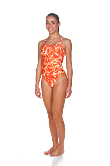Arena One Piece Suit Shattered Glass Challenge Back  One Piece Swimsuits  Arena