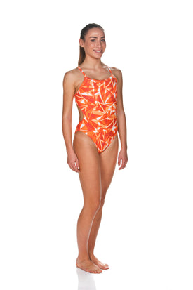 Arena One Piece Suit Shattered Glass Challenge Back  One Piece Swimsuits  Arena