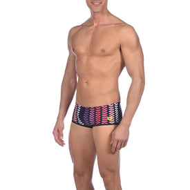 Arena Men's Arena One Logo Stripe Low Waist Short  Men's Square-Leg Swimsuits  Arena