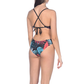 Arena W Tropical Leaves Tie Back One Piece  One Piece Swimsuits  Arena