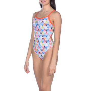 Arena W Linear Triangle Challenge Back One Piece  One Piece Swimsuits  Arena
