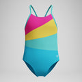 Speedo Girls' Radiating Splice One Piece Swimsuit  One Piece Swimsuits  Speedo