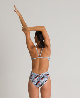 Arena Floral Logo Reversible Challenge Back One Piece Swimsuit  Competition Swimsuits  Arena