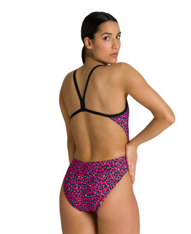 Arena W Leopard Challenge Back One Piece  Competition Swimsuits  Arena