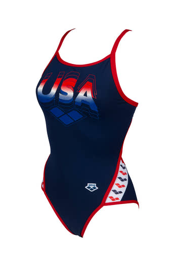 Arena Women's Mark Spitz Serigraphy Super Fly Back One Piece  One Piece Swimsuits  Arena