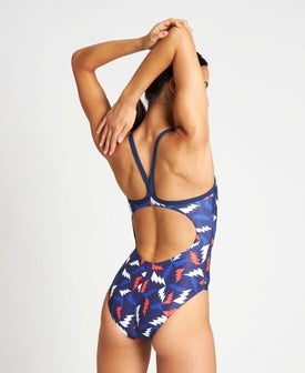 Arena Women's Lightning Colors Light Drop Back One Piece    Arena