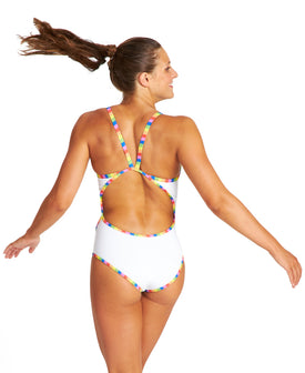 Arena Woman Pride Logo Superfly Back One Piece  One Piece Swimsuits  Arena