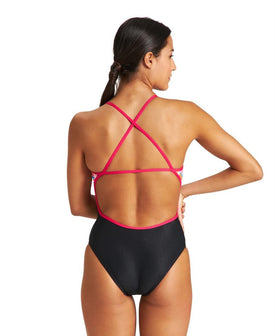 Arena Women's Dots & Half Accelerate Back One Piece Swimsuit  One Piece Swimsuits  Arena