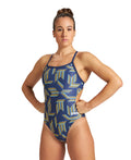 Arena Women's Puzzled Challenge Back One Piece Extended Colors  Fall/Winter 2024 Team Prints  Arena