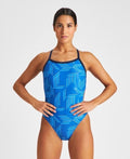 Arena Women's Puzzled Challenge Back One Piece Extended Colors  Fall/Winter 2024 Team Prints  Arena