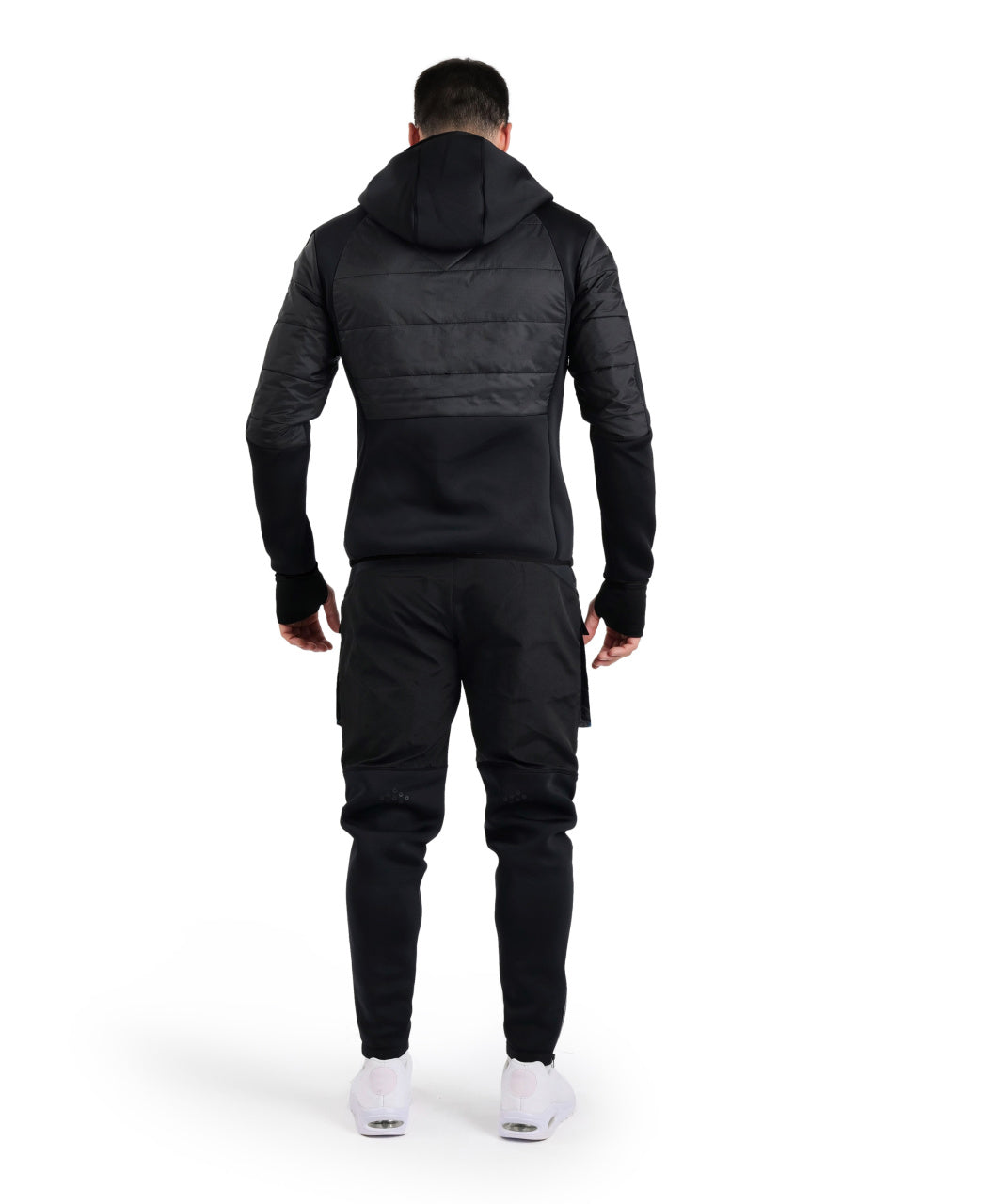 Arena Team Hooded Front Zipped Half-Quilted Jacket  Hoodie  Arena