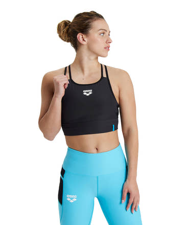 Arena Women Bra Top Mesh Back  Swim T-shirts  Arena