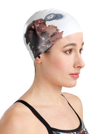 Arena HD Print Swim Cap  Silicone Swim Caps  Arena