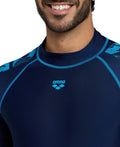 Arena Men's Rashguard Vest Graphic Long Sleeve  Rashguard  Arena