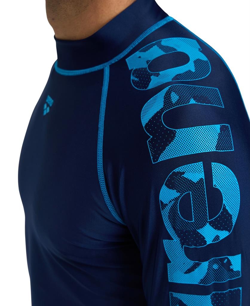Arena Men's Rashguard Vest Graphic Long Sleeve  Rashguard  Arena