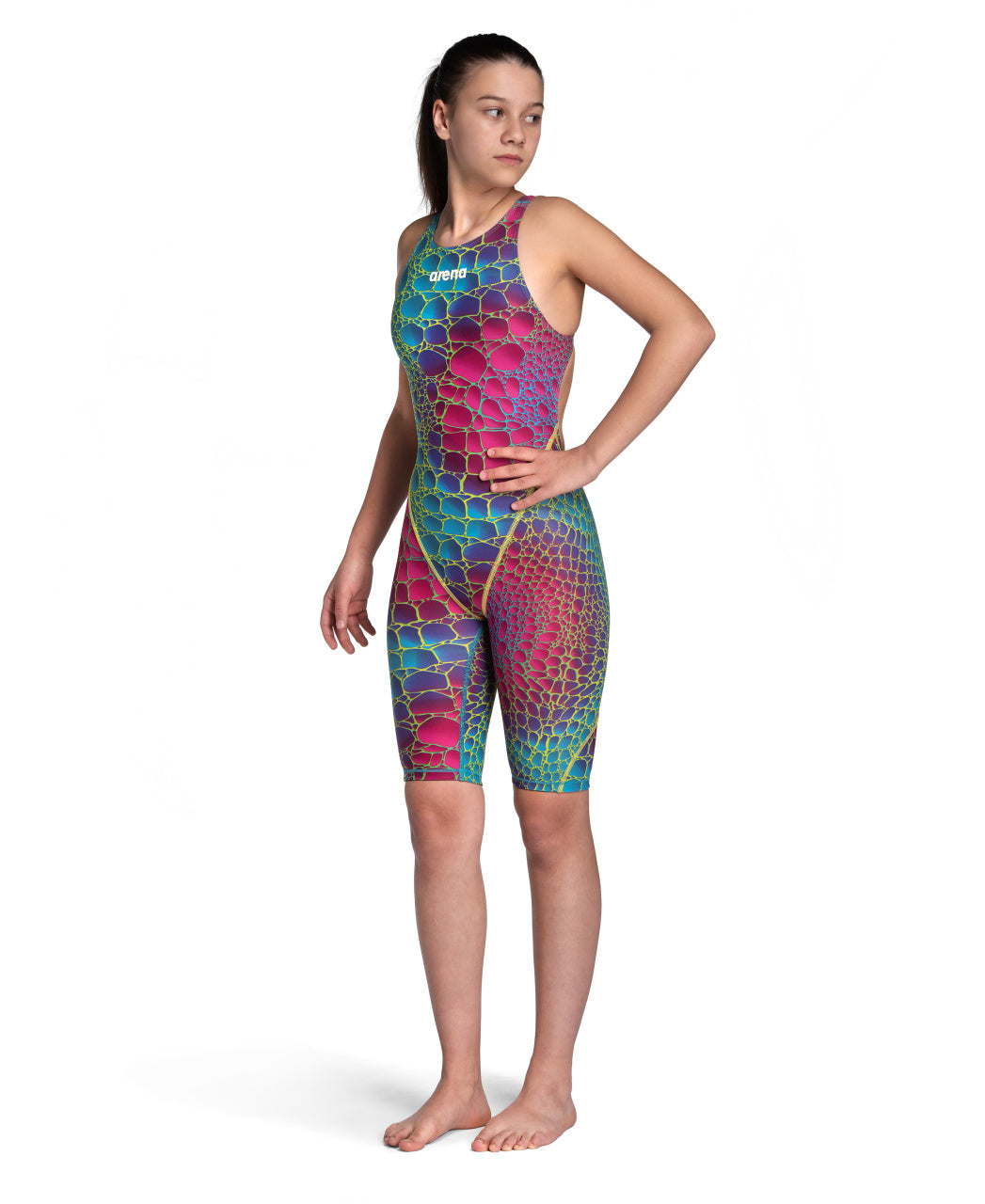Arena Powerskin ST Next Limited Edition Open Back Jr One Piece  Girls Tech Suit  Arena