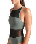 Arena Women's Mesh Panels One Piece Swimsuit Vent Back  Competition Swimsuits  Arena