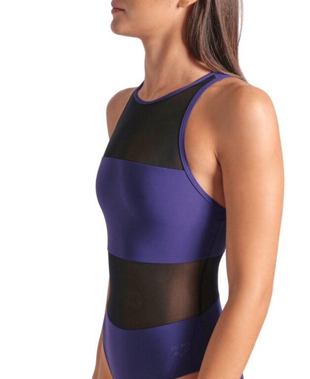 Arena Women's Mesh Panels One Piece Swimsuit Vent Back  Competition Swimsuits  Arena