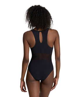 Arena Women's Mesh Panels One Piece Swimsuit Vent Back  Competition Swimsuits  Arena