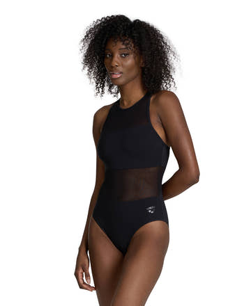 Arena Women's Mesh Panels One Piece Swimsuit Vent Back  Competition Swimsuits  Arena