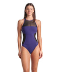 Arena Women's Mesh Panels One Piece Swimsuit Swim Pro Back  One Piece Swimsuits  Arena