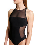 Arena Women's Mesh Panels One Piece Swimsuit Swim Pro Back  One Piece Swimsuits  Arena