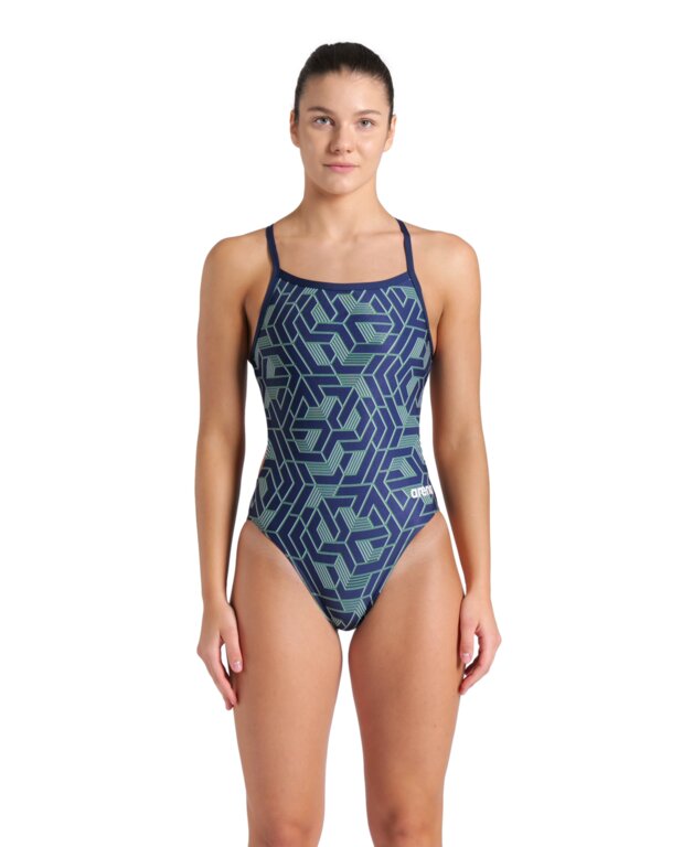 Arena Womens Escape One Piece Swimsuit Challenge Back  Swim Team Prints  Arena