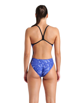 Arena Womens Escape One Piece Swimsuit Challenge Back  Swim Team Prints  Arena