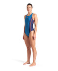 Arena Women's Multi Panels One Piece Swimsuit V Back  One Piece Swimsuits  Arena