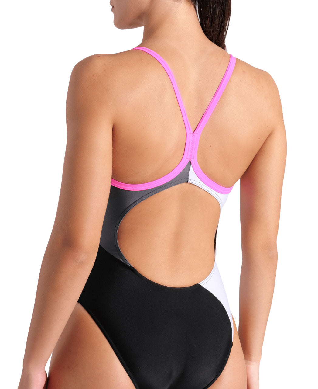 Arena Women's Multi Slices One Piece Swimsuit Lightdrop Back  One Piece Swimsuits  Arena