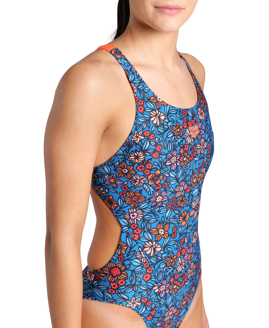 Arena Women's Micro Floral One Piece Swimsuit Swim Tech Back  One Piece Swimsuits  Arena