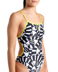 Arena Women's Open Your Eyes One Piece Swimsuit Lace Back  One Piece Swimsuits  Arena