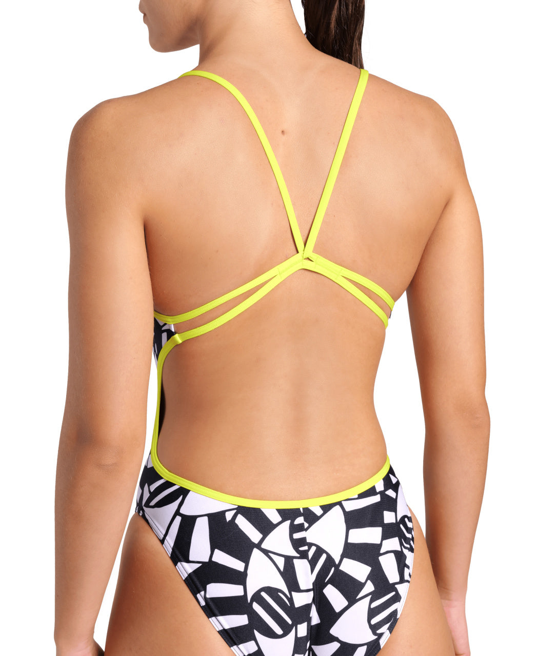 Arena Women's Open Your Eyes One Piece Swimsuit Lace Back  One Piece Swimsuits  Arena